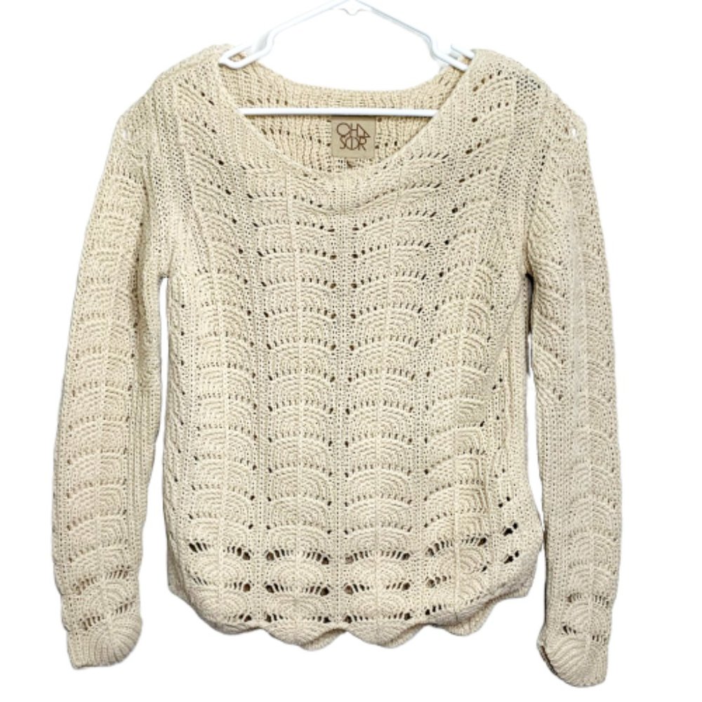 Chaser Cable Knit Pullover Sweater Medium